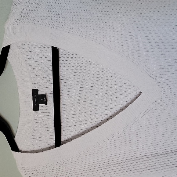 Halogen Casual V neck white oversized sweater XXL - Picture 3 of 7